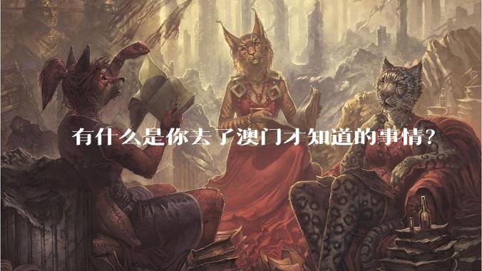 有什么是你去了澳门才知道的事情？
